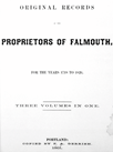 Records of the Prpprietors of Falmouth